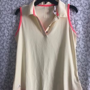 Adidas sleeveless golf polo